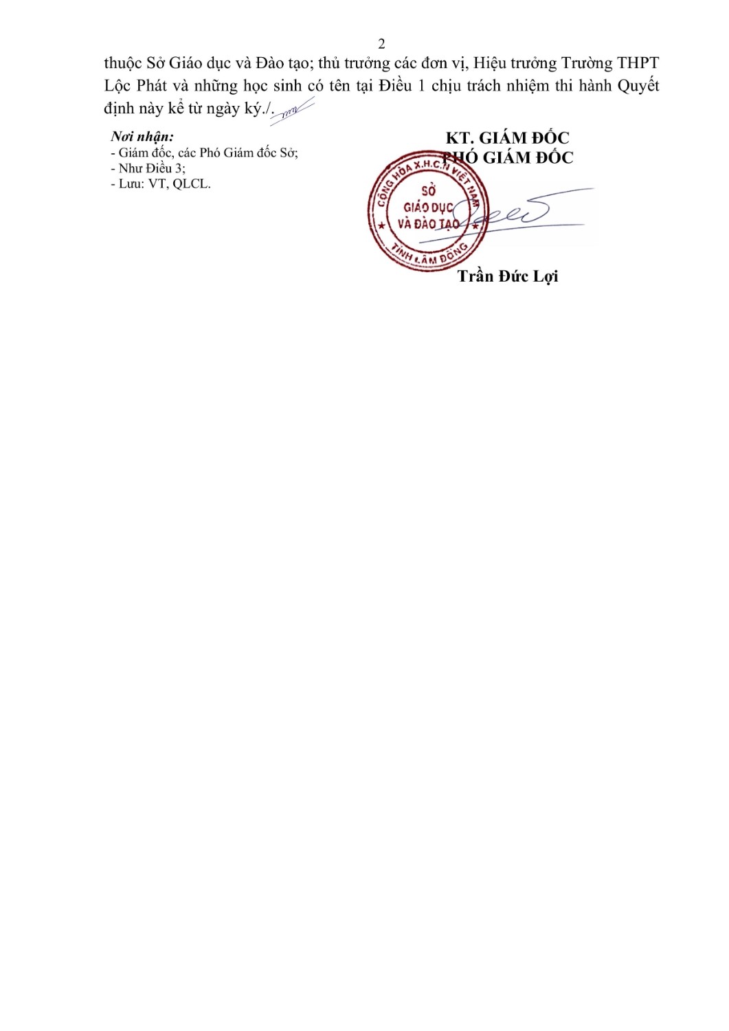 Loc Phat Quyet dinh phe duyet ket qua TS 2026 2027 images 0